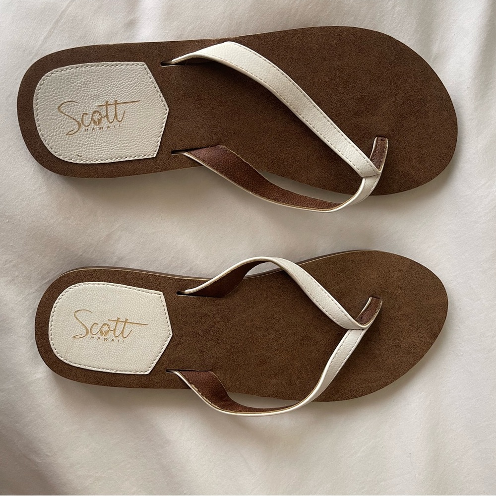 White Scott sandals